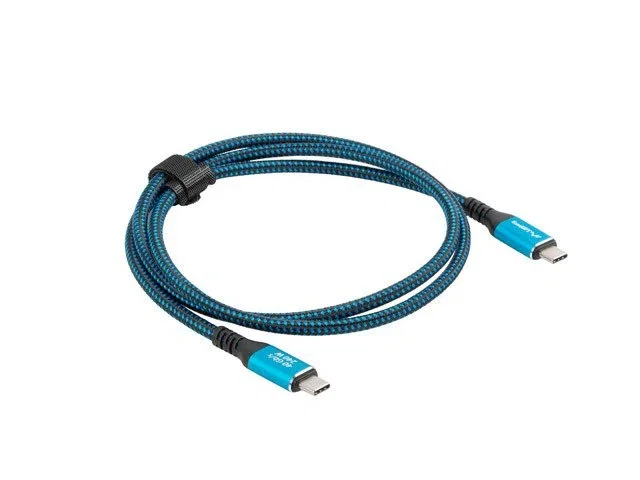 Lanberg Cable USB-C USB4 Gen 2x2 0,5 m 240W 8K 60Hz Negro, Azul