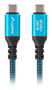 LANBERG Cable USB 4.0 USB-C a USB-C 40Gbps 240W 0,5m Negro/Azul