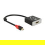 DeLOCK Adapterkabel 62735 Mini DisplayPort 1.2 (Macho) a HDMI 2.0 (Hembra) Activo 4K 60Hz, 0.2 m, Negro