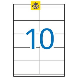 Etiquetas Adh.Impr.Apli A4 Blanca C.Romos Caja 500H 105X57 Mm 6.000 Uds.(10564)