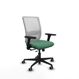 PIQUERAS Y CRESPO Silla de oficina Haches Verde esmeralda y Blanco