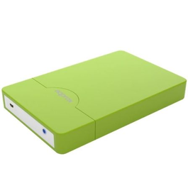 Approx Caja Externa para Discos Duros 2.5", USB 2.0, Funda de Transporte, Compatible con Discos de 9.5mm, Color Verde