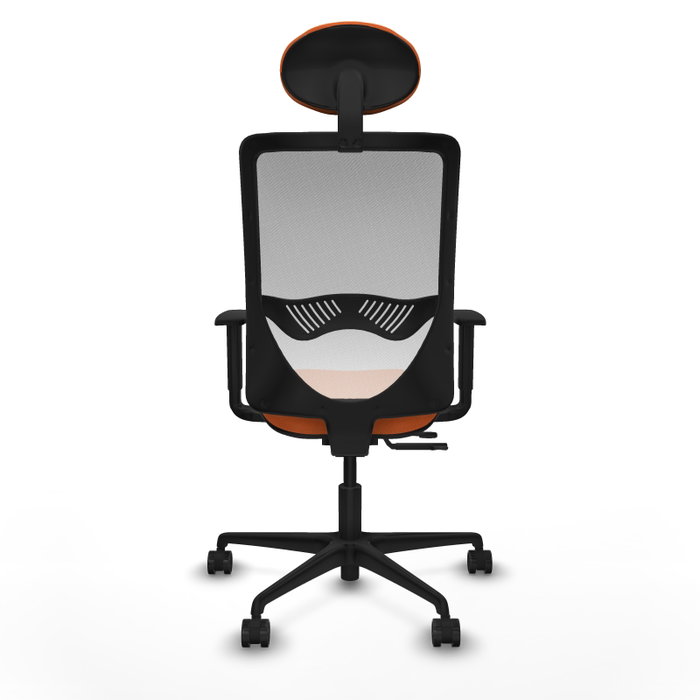 PIQUERAS Y CRESPO Silla de oficina Zulema Naranja y Blanco