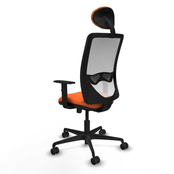PIQUERAS Y CRESPO Silla de oficina Zulema Naranja y Blanco