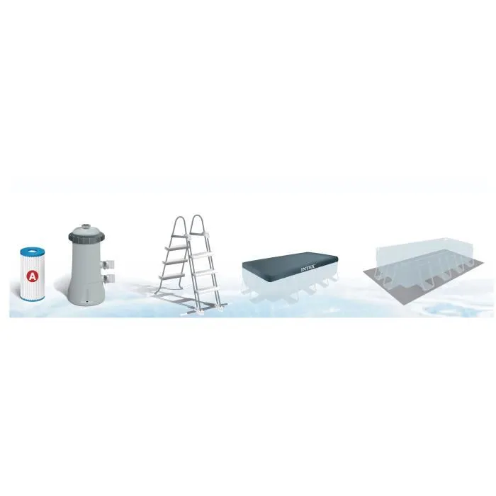Intex Kit de piscina rectangular Prism Frame 4,88 x 2,44 x 1,07 m