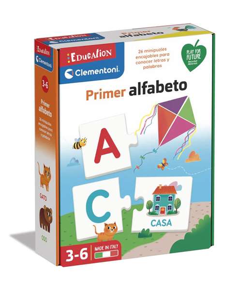 Clementoni Juego Primer Alfabeto. 26 Minipuzles Encajables Para Conocer Letras Y Palabras. Edad Mínima Recomendada 3 Años. Idioma Español. Clementoni Juego Primer Alfabeto. 26 Minipuzles Encajables Para Conocer Letras Y Palabras. Edad Mínima Recomendada 3 Años. Idioma Español.