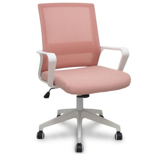 FORÖL Silla de oficina Ergo535 Rosa con mecanismo basculante y respaldo de malla