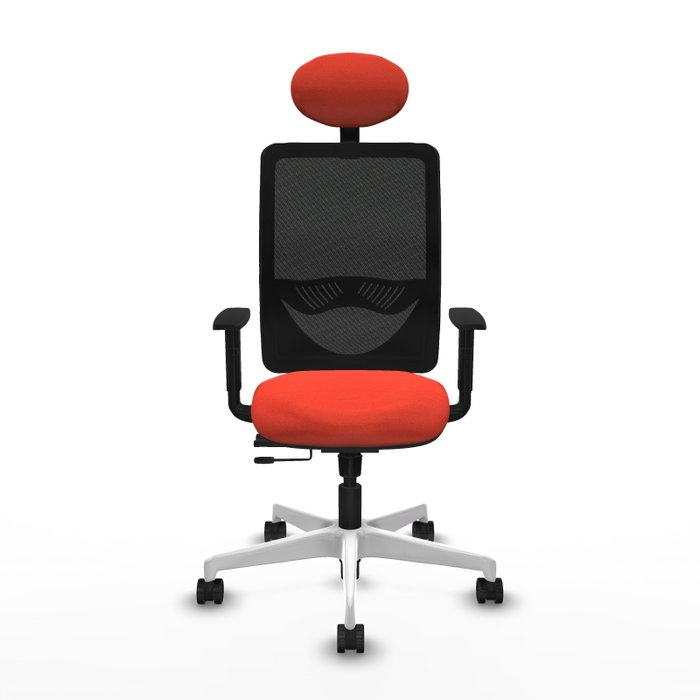PIQUERAS Y CRESPO Silla de oficina Zulema con mecanismo Sincro/Traslack Naranja y Negro