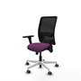 PIQUERAS Y CRESPO Silla de oficina Zulema con mecanismo Sincro, Morado y Negro