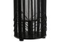 DKD Home Decor Portavela Colonial Negro Metal y Ratan 21.5 x 21.5 x 43.5 cm