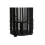 DKD Home Decor Portavelas Metal y Ratán Negro