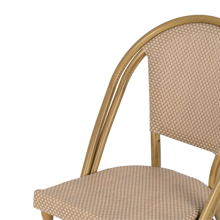 Silla Beige Aluminio-Textileno Exterior 50 X 54 X 85 cm (Set de 2)
