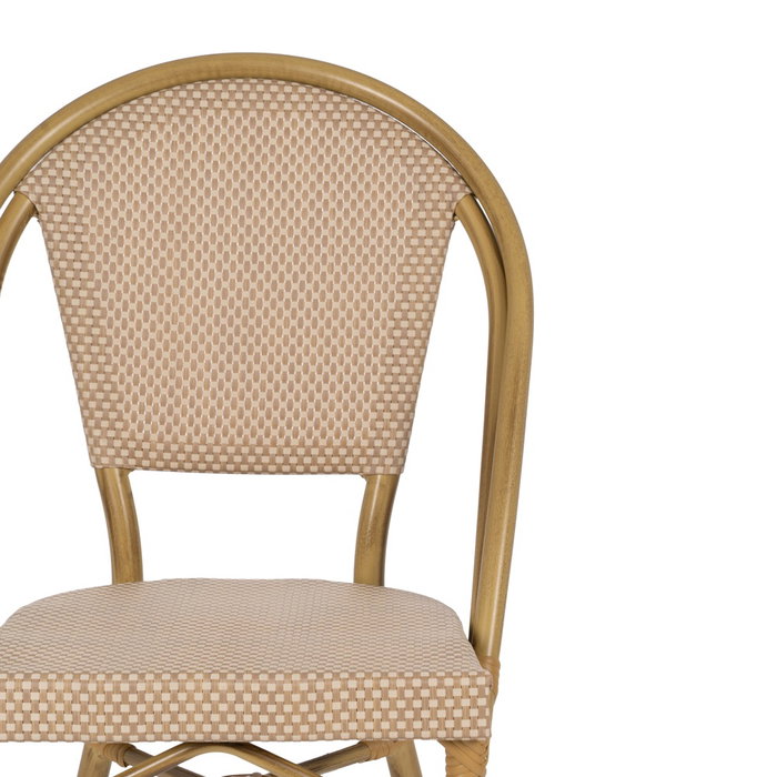 Silla Beige Aluminio-Textileno Exterior 50 X 54 X 85 cm (Set de 2)