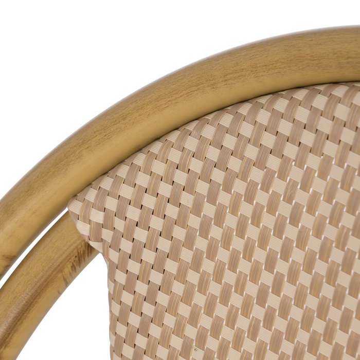 Silla Beige Aluminio-Textileno Exterior 50 X 54 X 85 cm (Set de 2)