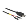 DeLOCK 85418 Cable de alimentación USB C a 2 x Pfostenstecker, 0,1 m, Negro
