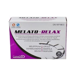 CUMEDIET Melato-Relax 30 Comp. - Pasiflora, Melisa, Ashwagandha, Melatonina para Conciliar el Sueño