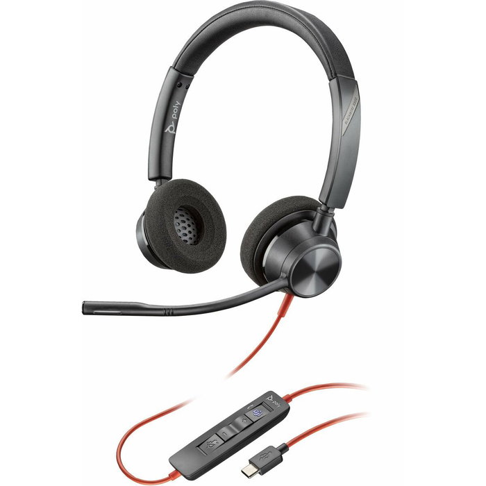 Poly Blackwire 3320 Certificados para Microsoft Teams USB-C con adaptador USB-A/C Negro Poly Blackwire 3320 Certificados para Microsoft Teams USB-C con adaptador USB-A/C Negro