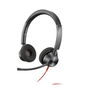 Poly Auriculares para llamadas Blackwire 3320 USB-C con adaptador, estéreo en oreja, cancelación de ruido, certificado para Microsoft Teams y UC, negro
