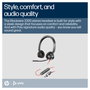 Poly Blackwire 3320 Certificados para Microsoft Teams USB-C con adaptador USB-A/C Negro