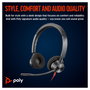 Poly Blackwire 3320 Certificados para Microsoft Teams USB-C con adaptador USB-A/C Negro