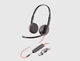 Poly Blackwire 3320 Certificados para Microsoft Teams USB-C con adaptador USB-A/C Negro