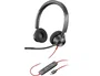 Poly Blackwire 3320 Stereo Microsoft Teams Certified USB-C con Adaptador USB-A/C - Negro