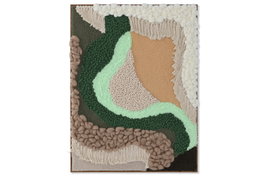 DKD Home Decor Cuadro Abstracto 3D Multicolor y Mostaza 60x80 cm