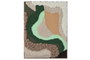 DKD Home Decor Cuadro Abstracto 3D Multicolor y Mostaza 60x80 cm
