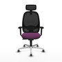 PIQUERAS Y CRESPO Silla de oficina Cilanco con mecanismo Sincro, Morado y Negro