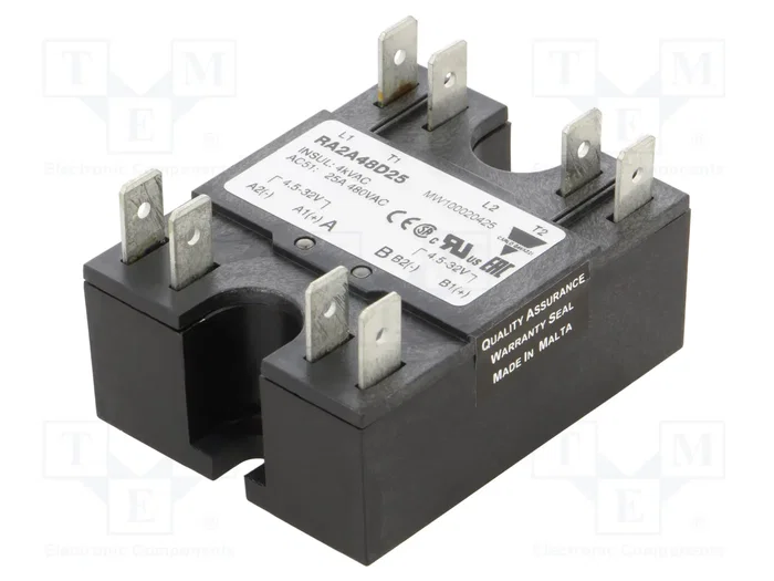 CARLO GAVAZZI RA2A48D25 Relé de semiconductor de 25A 2-fásico CARLO GAVAZZI RA2A48D25 Relé de semiconductor de 25A 2-fásico