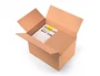Q-connect Caja para embalar ultra resistente regulable en altura, cartón canal doble 7 mm, color Kraft, 350x325x280 mm