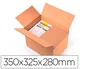 Q-connect Caja para embalar ultra resistente regulable en altura, cartón canal doble 7 mm, color Kraft, 350x325x280 mm