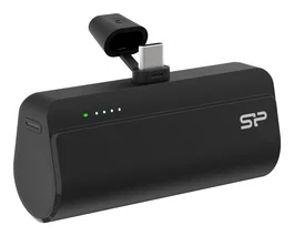 Silicon Power QD50 Power Bank 5000mAh Carga Rápida 20W PD, Inalámbrico, USB-C, Negro, Blanco