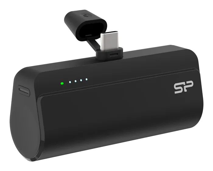 Silicon Power QD50 Power Bank 5000mAh Carga Rápida 20W PD, Inalámbrico, USB-C, Negro, Blanco