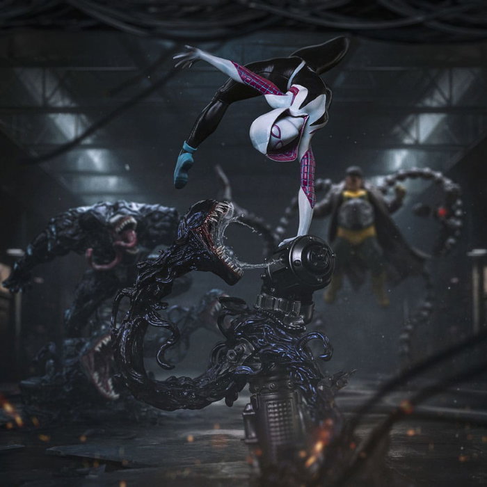 Spider-Man vs Villains Estatua 1/10 Art Scale Ghost Spider Diorama 34 cm