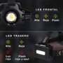 GSC Evolution Linterna LED de cabeza con zoom recargable USB 60W + 1,2W