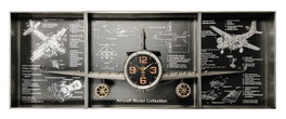DKD Home Decor Set de 3 Relojes de Pared de Metal Diseño Avión Plateado