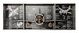 DKD Home Decor Set de 3 Relojes de Pared de Metal Diseño Avión Plateado
