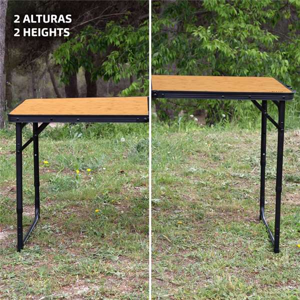 Color Baby Aktive-Set Mesa Camping Bambu 120X60Xh60/70Cm con 4 Taburetes Color Baby Aktive-Set Mesa Camping Bambu 120X60Xh60/70Cm con 4 Taburetes