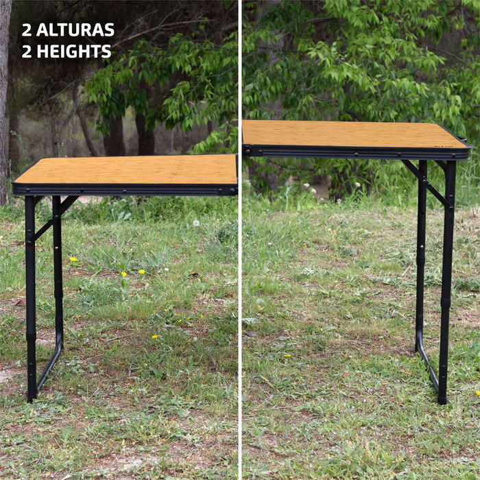 Color Baby Aktive-Set Mesa Camping Bambu 120X60Xh60/70Cm con 4 Taburetes Color Baby Aktive-Set Mesa Camping Bambu 120X60Xh60/70Cm con 4 Taburetes