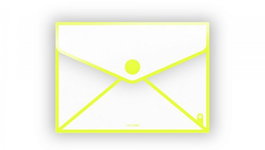 CARCHIVO Dosier Sobre Sendy PP Velcro A5 Amarillo Neón (Set de 6)