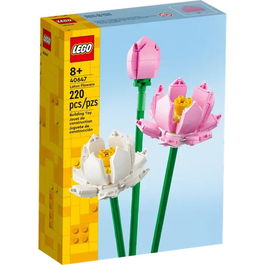 LEGO Flores de Loto 40647 Set de Construcción - Ramo de Flores Construibles con Flores de Loto en Rosa y Blanco, Decoración para Adultos