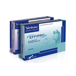 Virbac Effipro Spot On Gato 4 Pipetas Antiparasitario para gatos