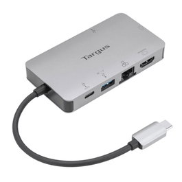 Targus DOCK419 Docking Station USB-C con Ethernet, 100W, HDMI 4K Ultra HD, VGA, 2 Puertos USB-A - Gris