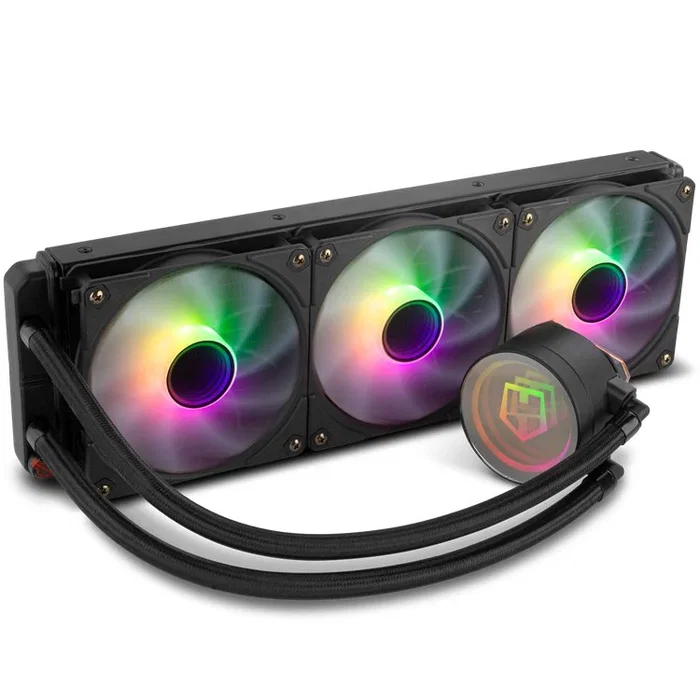 NOX Hummer H-360 ARGB - Kit de Refrigeración Líquida para CPU AIO, Triple Radiador 360mm (3x Ventiladores 120mm), Negro, Compatible con Intel y AMD