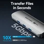 Vention TQKHB Docking Station 8 en 1 USB-C con HDMI 4K y RJ45, Gris
