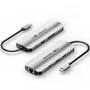 Vention Docking Station USB-C TQKHB, 1xHDMI 4K, 3xUSB, 1xUSB-C PD, 1xRJ45, Lector de tarjetas, Gris