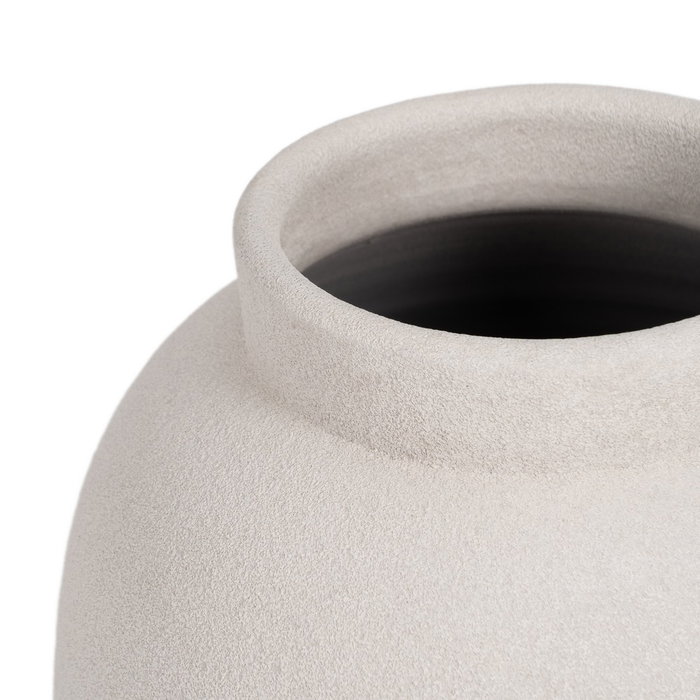 Jarrón Blanco Cerámica Decoración 30 X 30 X 80 cm