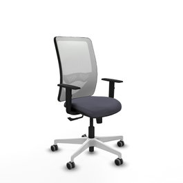 PIQUERAS Y CRESPO Silla de oficina Zulema Gris oscuro y Blanco