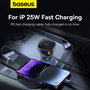 Baseus Enjoyment Pro Cargador de Coche 60W con Cable USB-C Retráctil Negro